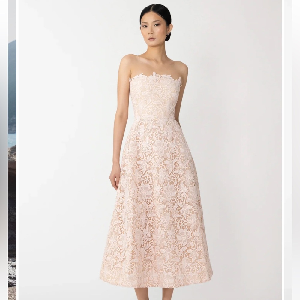 Sau Lee Rosalia Lace Midi Dress NWT